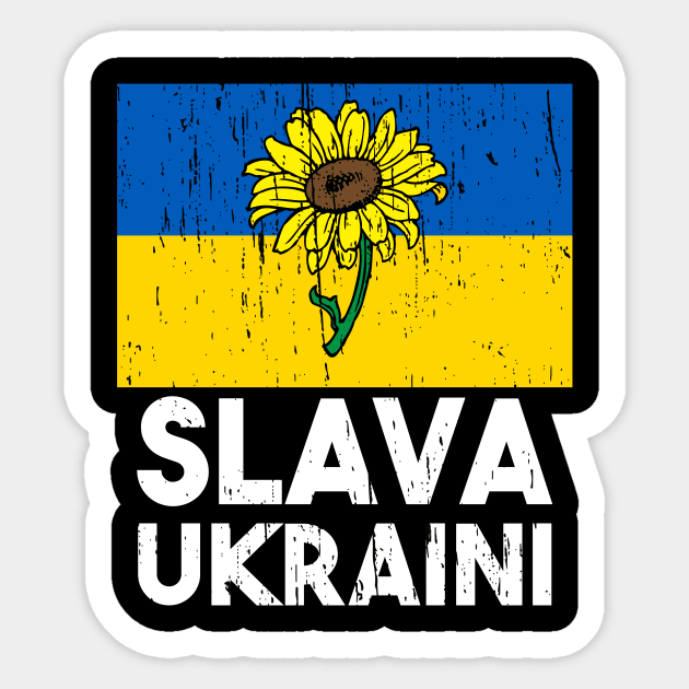 Slava Ukraini Glory to Ukraine Flag Sticker by focodesigns